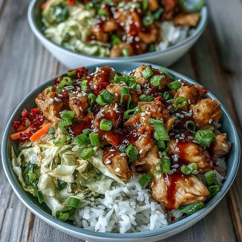 Tender Chicken and Cabbage in a savory bowl, garnished with green onions and sesame seeds, ready to serve.