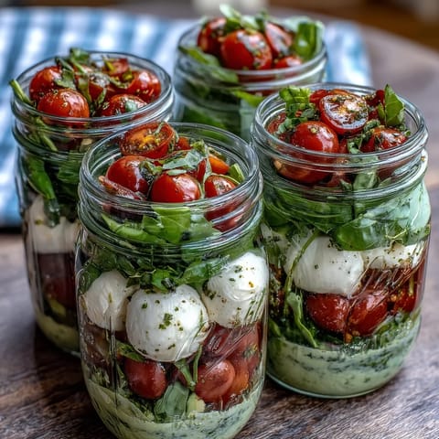 Mason Jar Caprese Salad