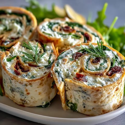 Turkey Cheese Spinach Pinwheels