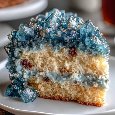 Graduation cake with teal and gold geode slice design, perfect for celebrating with elegance and creativity.