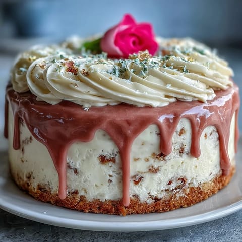 Showcasing a moist Bridal Shower Rosé Velvet Cake, perfect for festive celebrations.