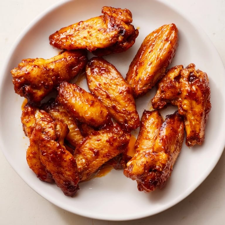 Crispy, flavorful honey BBQ chicken wings piled high and ready to devour at your next cookout.