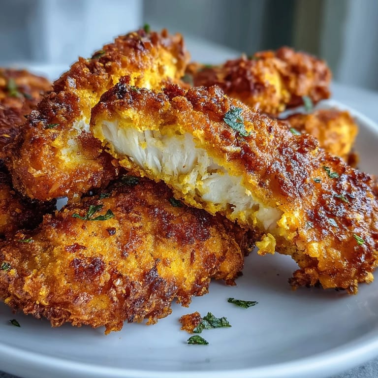Oven-baked Crispy Turmeric Chicken Tenders served alongside fresh salad and sweet chili sauce for an easy family meal.