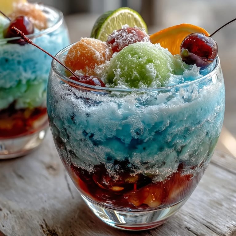 Colorful sherbet punch with pineapple juice and lemon-lime soda, garnished with fresh fruit, ideal for grad party celebrations.