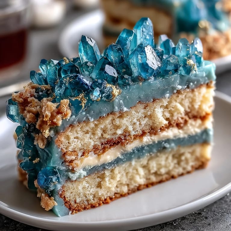 Elegant graduation cake showcasing a teal buttercream base with a shimmering gold-edged geode slice.