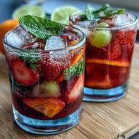 A vibrant pitcher of Spring Sangria Mocktail with white grape juice and fresh citrus slices.