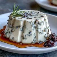 Silky Honey Lavender Panna Cotta with a delicate floral aroma and golden honey drizzle.