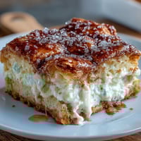 Golden Easy Cinco de Mayo Sopapilla Cheesecake Bars with cinnamon-sugar crust.
